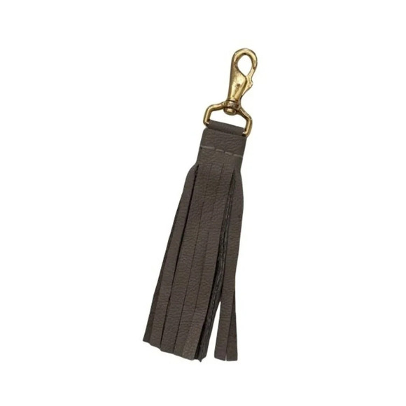 Hand Crafted Accessories - Leather Fringe Tassel Key Chain Purse Charm